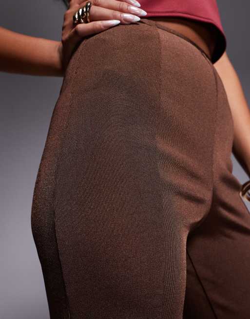 ASOS DESIGN - Pantaloni dritti fascianti color cioccolato, 4 di 5