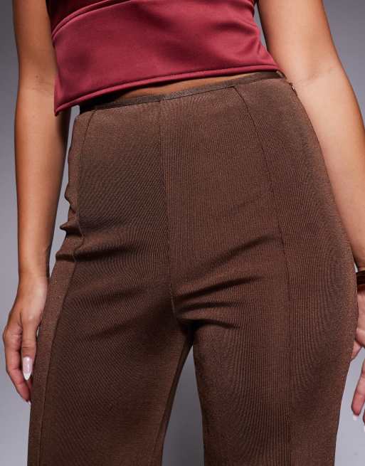 ASOS DESIGN - Pantaloni dritti fascianti color cioccolato, 5 di 5