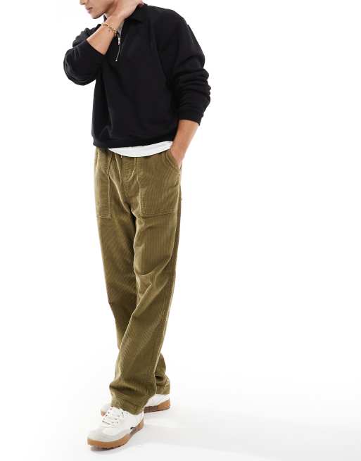 ASOS DESIGN - Pantaloni dritti in velluto a coste kaki , 5 di 5