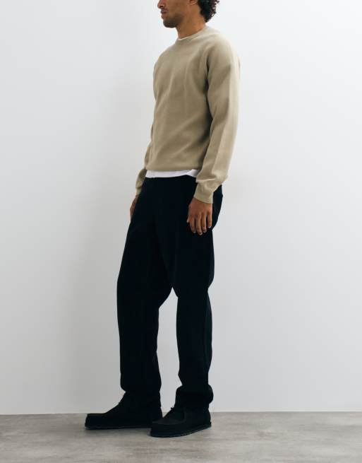 ASOS DESIGN pantaloni dritti in velluto a coste neri, 3 di 5