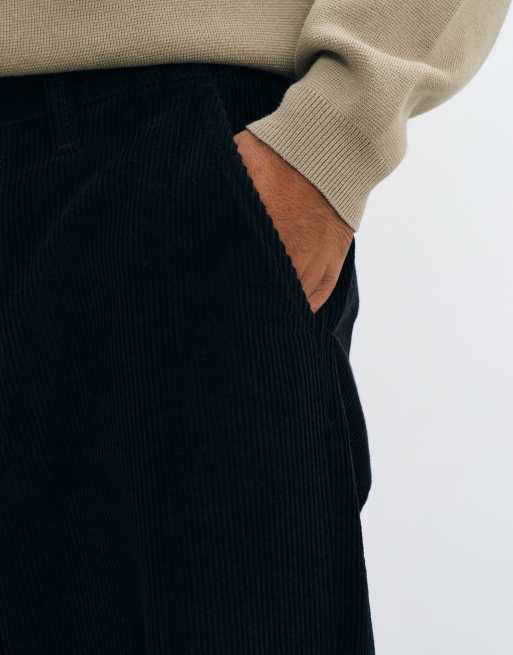 ASOS DESIGN pantaloni dritti in velluto a coste neri, 4 di 5