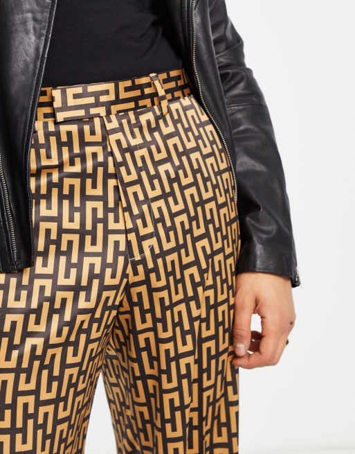 ASOS DESIGN - Pantaloni eleganti a fondo ampio con stampa geometrica, 3 di 4