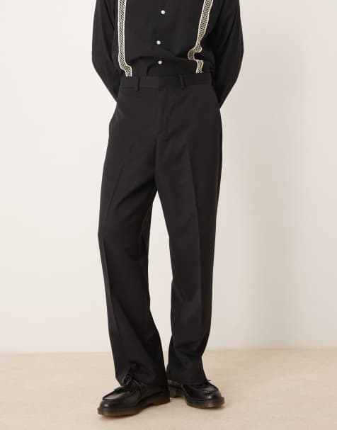 ASOS DESIGN - Pantaloni eleganti a fondo ampio e vita alta neri in coordinato - view 1