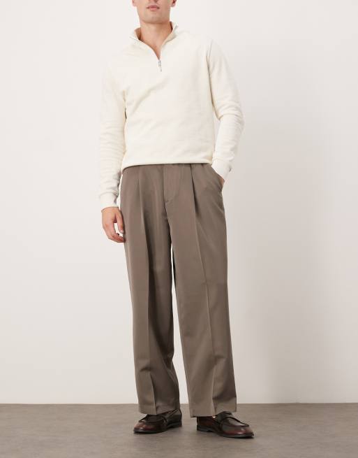 ASOS DESIGN - Pantaloni eleganti a palloncino color visone con pieghe sul davanti, 2 di 5