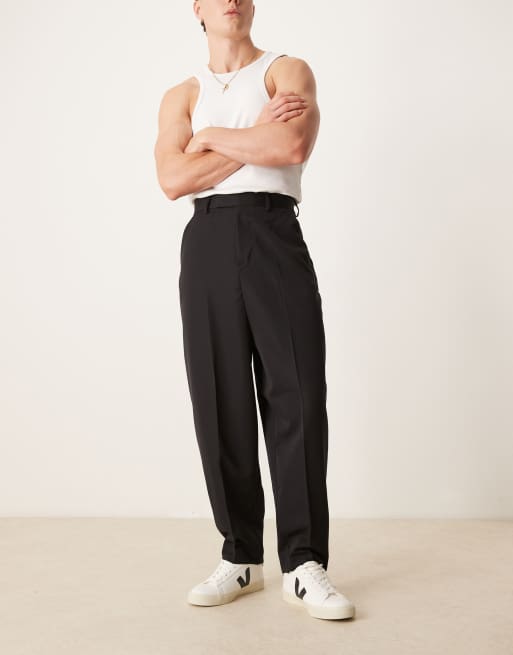 ASOS DESIGN Pantaloni eleganti a palloncino neri