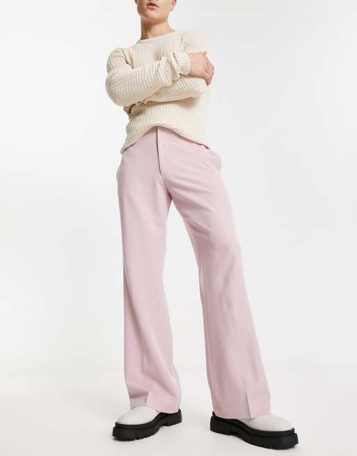 FhyzicsShops DESIGN - Pantaloni eleganti a zampa rosa