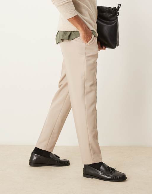 ASOS DESIGN - Pantaloni eleganti affusolati color pietra, 4 di 5