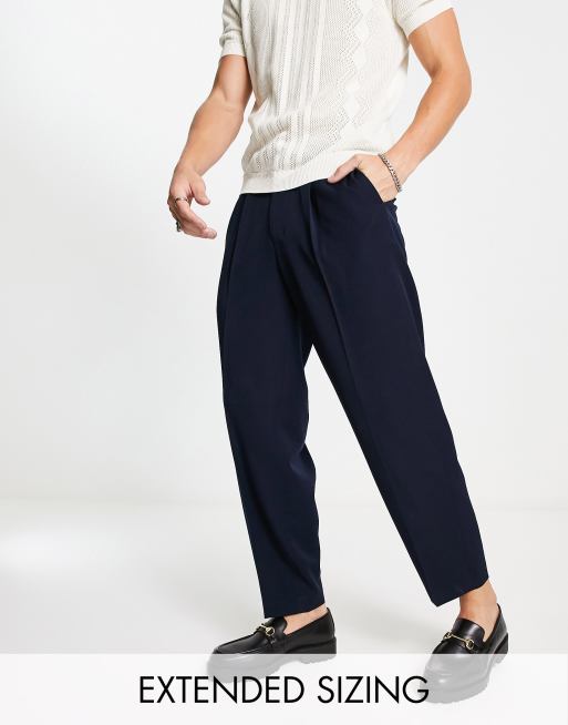 ASOS DESIGN - Pantaloni eleganti affusolati oversize neri