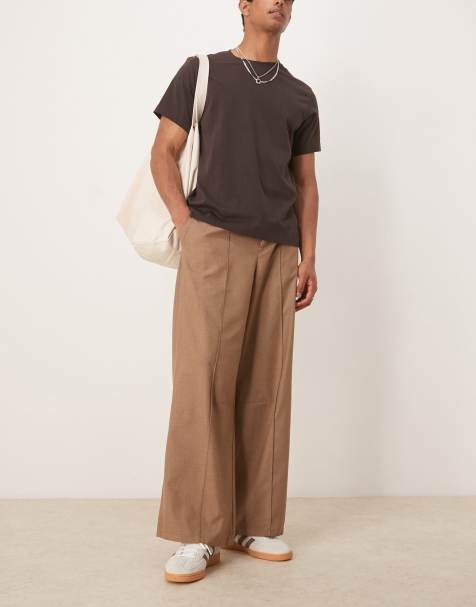 ASOS DESIGN - Pantaloni eleganti color fungo con pinces sul davanti - view 1