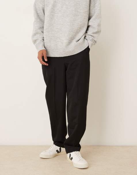 ASOS DESIGN - Pantaloni eleganti comodi affusolati neri con fascia in vita elasticizzata - view 1