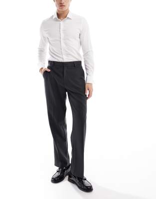 ASOS DESIGN - Pantaloni eleganti dritti antracite - view 1