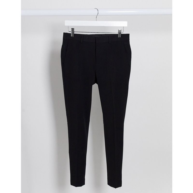 Pantaloni e chino Uomo DESIGN - Pantaloni eleganti extreme skinny corti neri