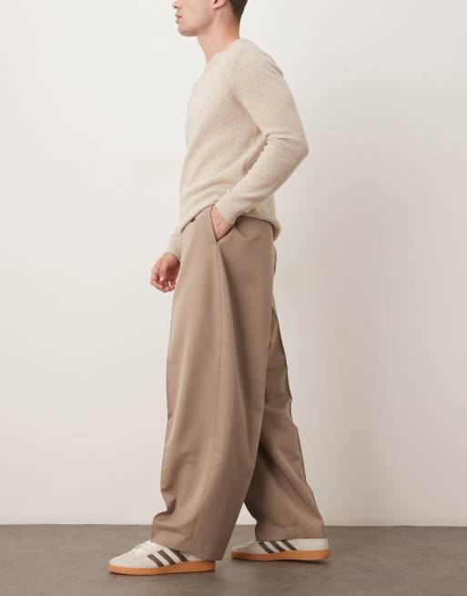 ASOS DESIGN - Pantaloni eleganti molto affusolati color pietra scuro, 3 di 5