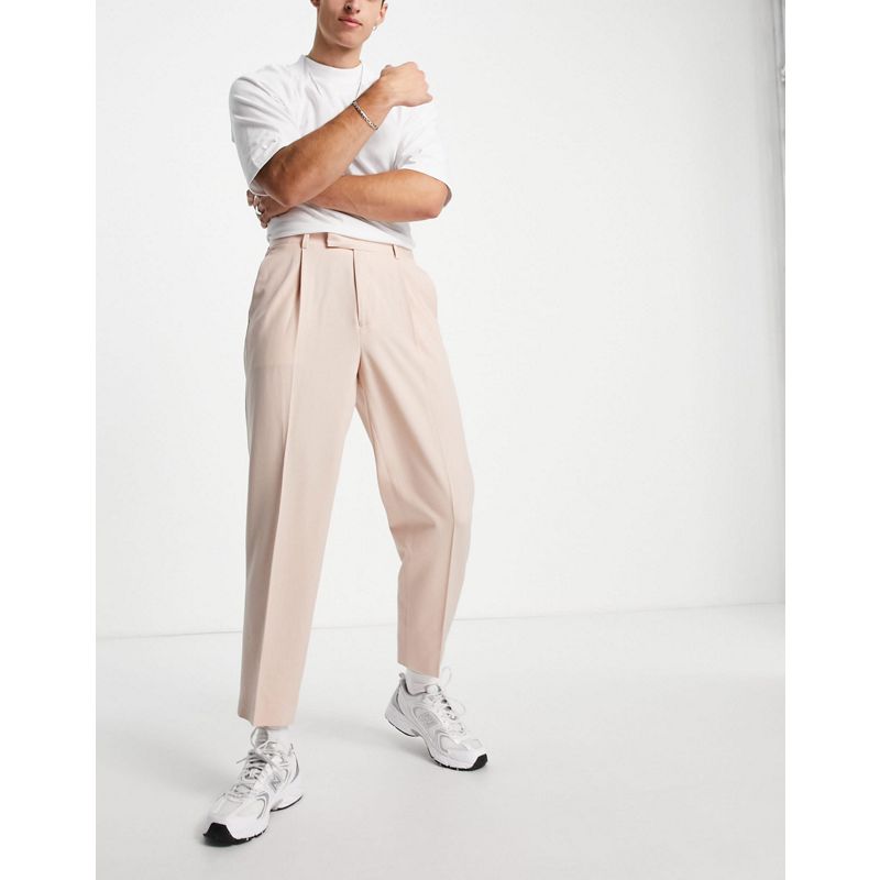 Uomo Pantaloni eleganti DESIGN - Pantaloni eleganti oversize affusolati rosa