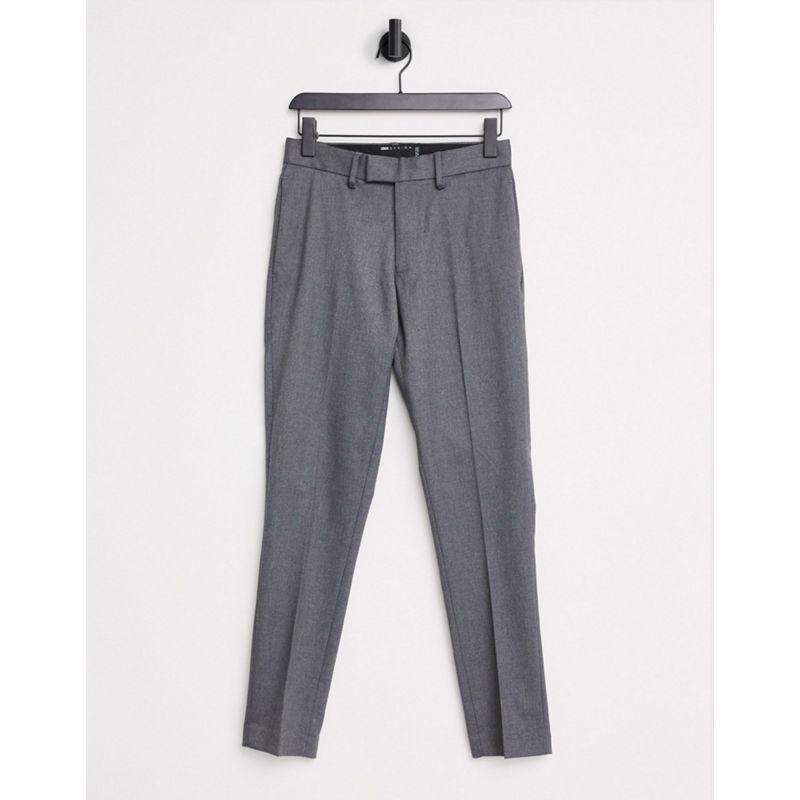 Pantaloni e chino Uomo DESIGN - Pantaloni eleganti skinny grigi in twill