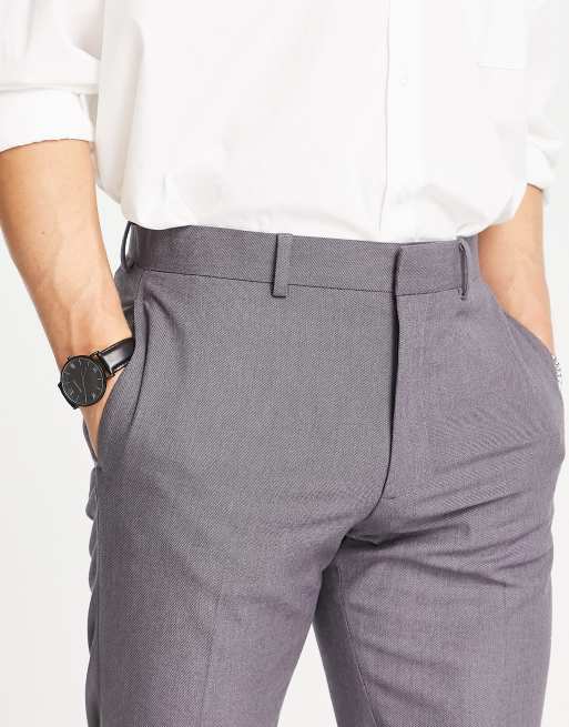 ASOS DESIGN - Pantaloni eleganti skinny grigi, 4 di 4