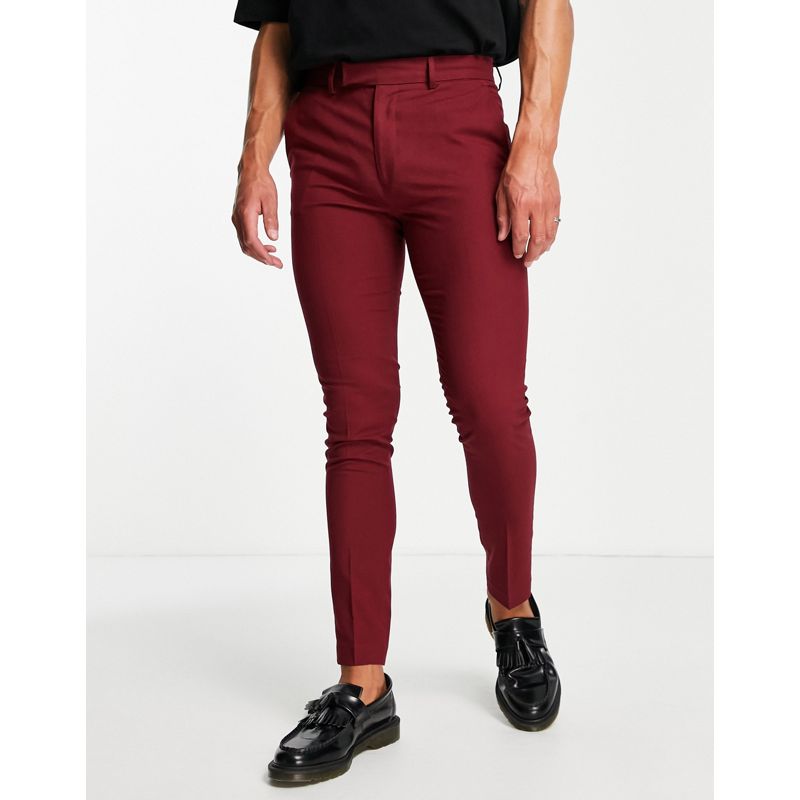 Pantaloni da abito Abiti DESIGN - Pantaloni eleganti skinny rossi