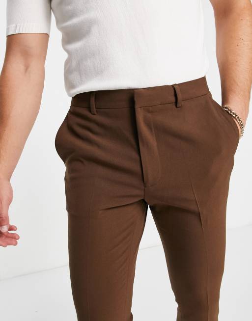 Asos Top Pantaloni Uomo Asos ASOS DESIGN Pantaloni Eleganti Super