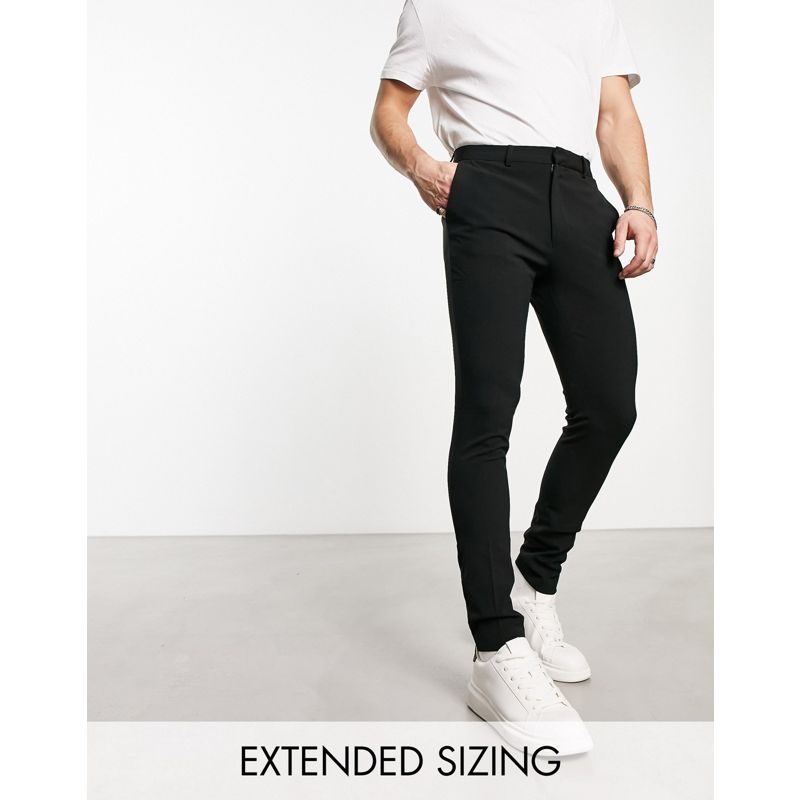 Uomo OjzW8 DESIGN - Pantaloni eleganti super skinny neri