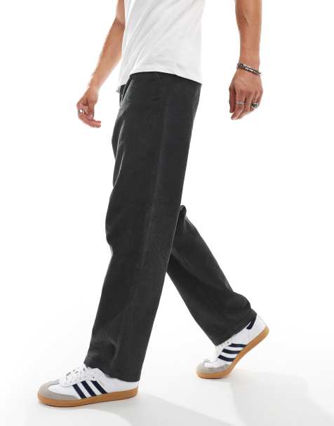 ASOS DESIGN - Pantaloni extra ampi in velluto a coste antracite - view 1
