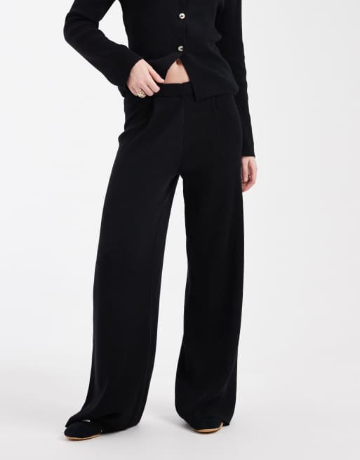 ASOS DESIGN - Pantaloni in maglia neri in coordinato, 2 di 5
