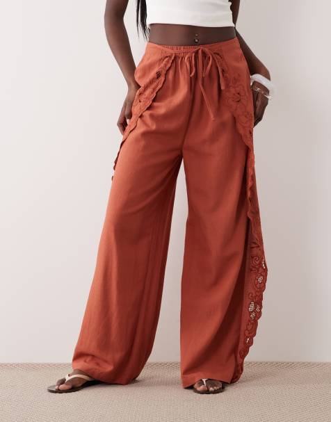 ASOS DESIGN - Pantaloni in pizzo ricamati - view 1