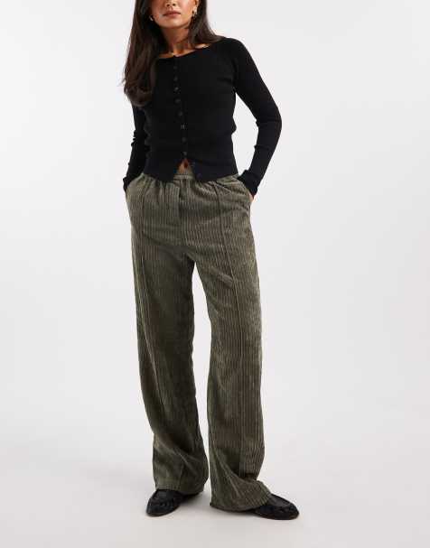 ASOS DESIGN - Pantaloni in tessuto a coste kaki - view 1