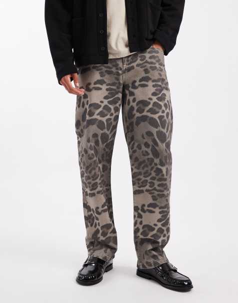 ASOS DESIGN - Pantaloni larghi con stampa effetto leopardo delle nevi - view 1