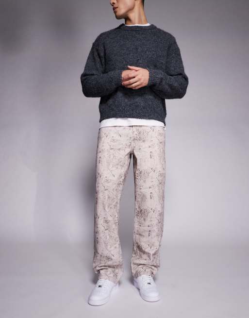 ASOS DESIGN - Pantaloni larghi con stampa ripetuta, 2 di 5