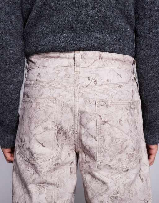 ASOS DESIGN - Pantaloni larghi con stampa ripetuta, 4 di 5