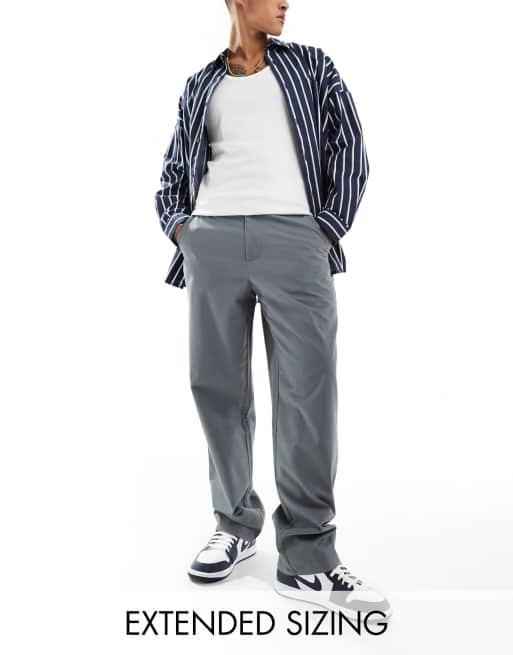 ASOS DESIGN - Pantaloni larghi grigio scuro