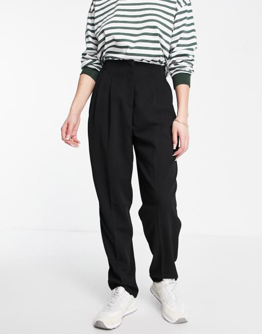 ASOS DESIGN Pantaloni mom neri morbidi ed extra larghi ASOS