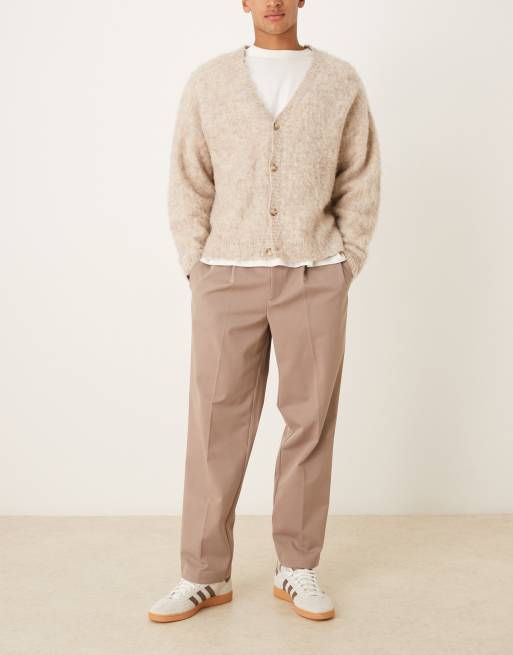ASOS DESIGN - Pantaloni oversize affusolati marroni, 2 di 5