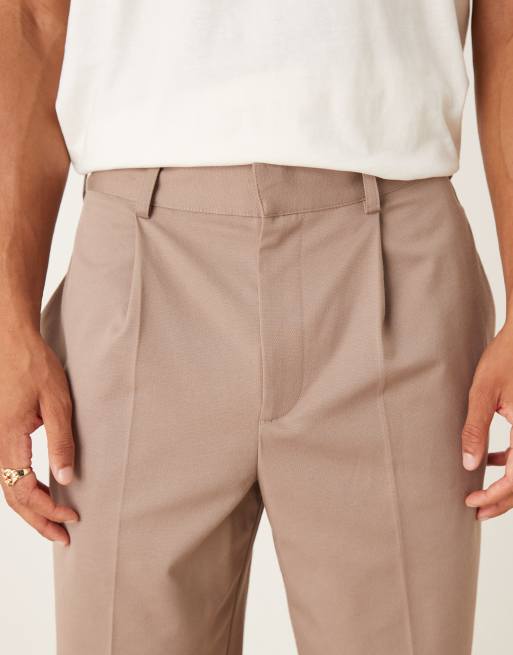 ASOS DESIGN - Pantaloni oversize affusolati marroni, 4 di 5