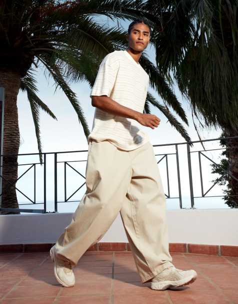 ASOS DESIGN - Pantaloni oversize extra ampi écru con elastico in vita - view 1