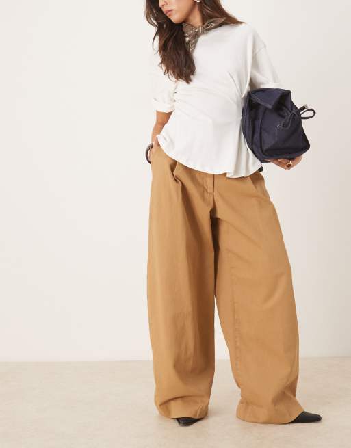 ASOS DESIGN - Pantaloni oversize sartoriali color pietra