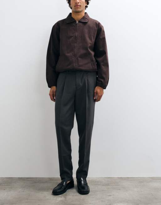 ASOS DESIGN pantaloni sartoriali affusolati color antracite, 1 di 5