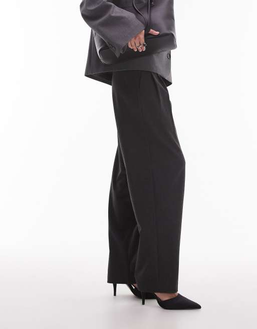 ASOS DESIGN - Pantaloni sartoriali affusolati grigio mélange con cintura, 3 di 5