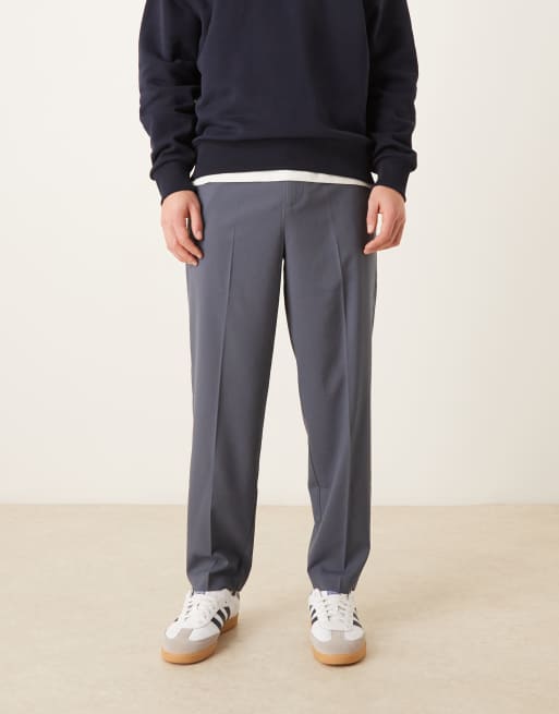 ASOS DESIGN - Pantaloni sartoriali affusolati vestibilità comoda color blu navy
