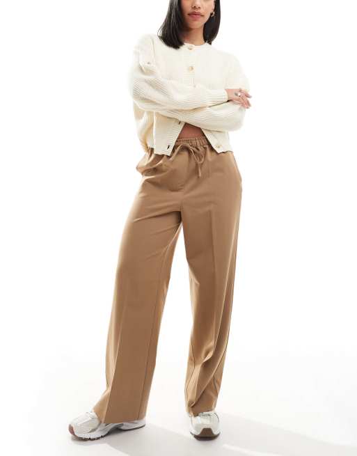 ASOS DESIGN - Pantaloni sartoriali color cammello