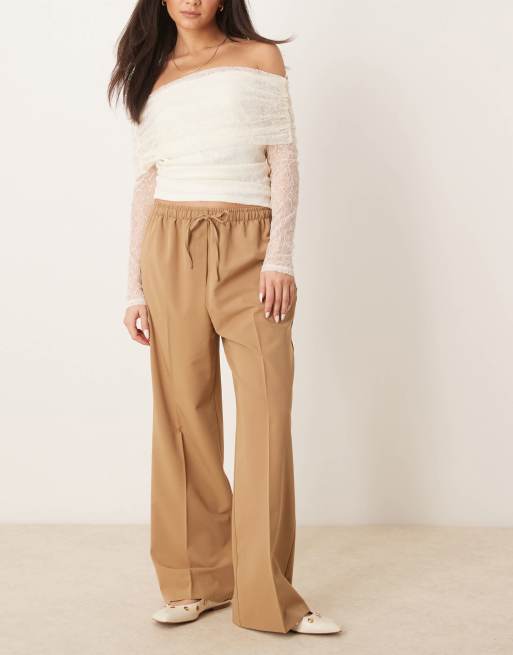 ASOS DESIGN - Pantaloni sartoriali color cammello