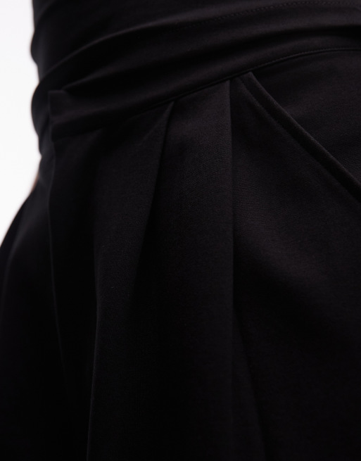 ASOS DESIGN - Pantaloni sartoriali ponte a banana neri in coordinato, 3 di 5