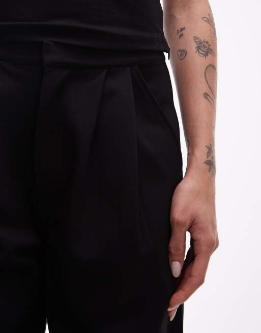 ASOS DESIGN - Pantaloni sartoriali ponte a banana neri in coordinato, 5 di 5