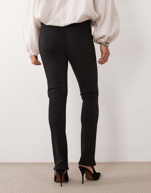 ASOS DESIGN pantaloni skinny bandage con dettaglio zip neri, 3 di 5