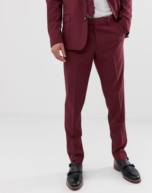 ASOS DESIGN - Abito skinny bordeaux, 3 di 4
