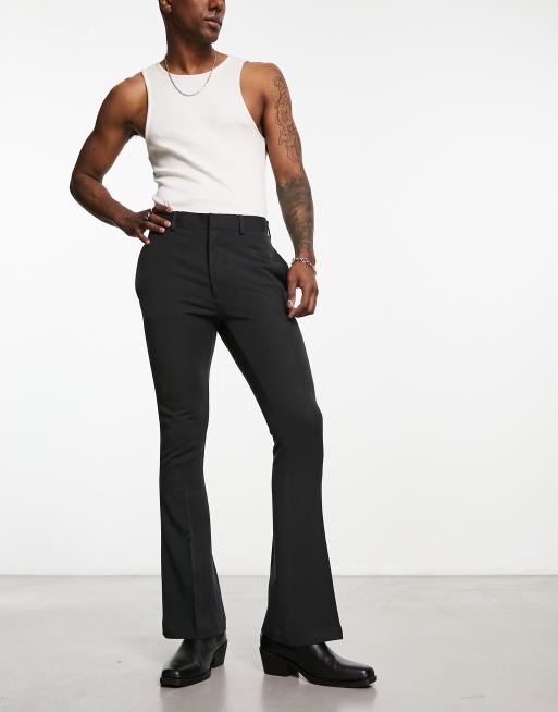 ASOS DESIGN Pantaloni skinny eleganti a zampa neri