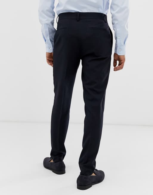 ASOS DESIGN - Pantaloni skinny eleganti blu navy, 2 di 4
