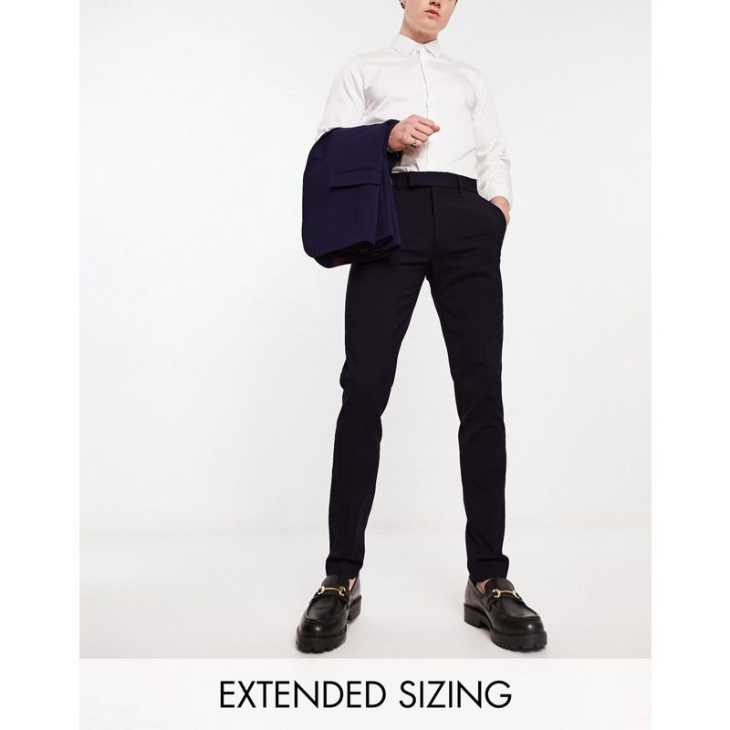 Pantaloni e chino pmSXx DESIGN - Pantaloni skinny eleganti blu navy