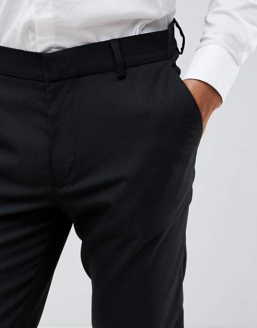 ASOS DESIGN - Pantaloni skinny eleganti neri, 3 di 4