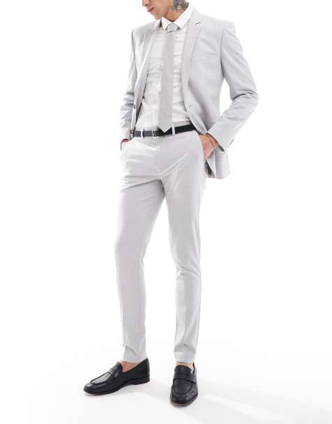 ASOS DESIGN - Pantaloni skinny grigio ghiaccio da abito - view 1